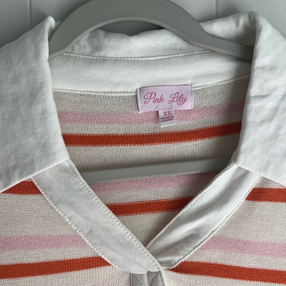 Pink and Orange pink lily long sleeve top - Picture 6 of 6